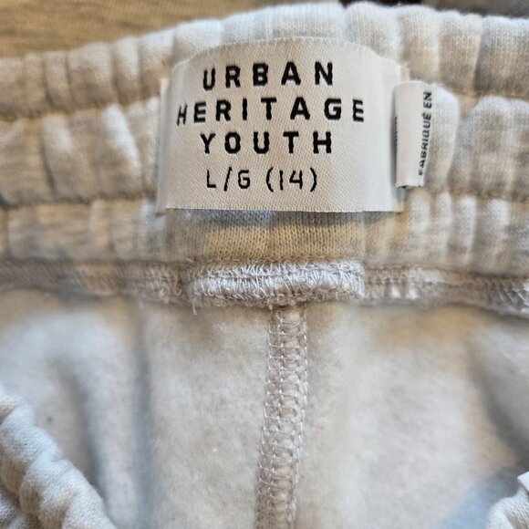 NWT URBAN HERITAGE YOUTH Heathered Grey Joggers L (14) - Picture 3 of 5